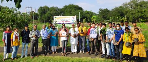 Report on Plantation Drive on ICAR’s 93rd Foundation Day